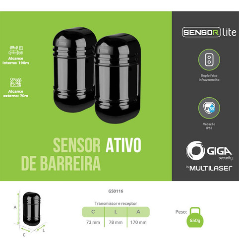 Sensor Ativo de Barreira Giga