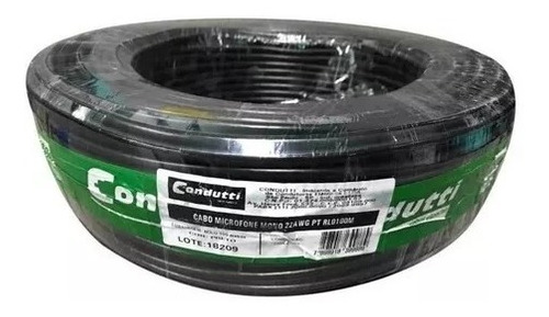 Cabo Alta Isolação 1mm (7mm) 100m Preto