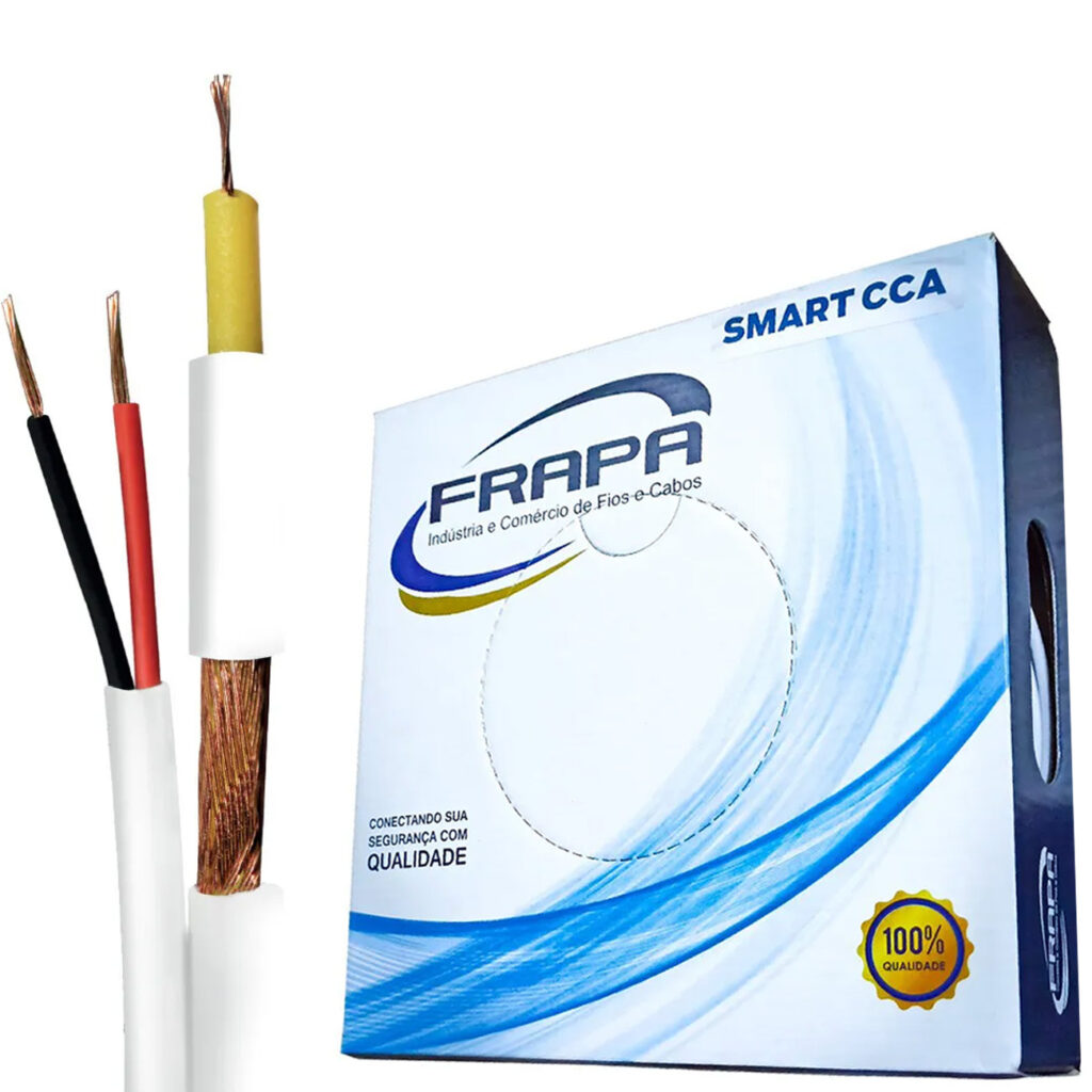 Cabo Coaxial 4mm Flexível Bipolar