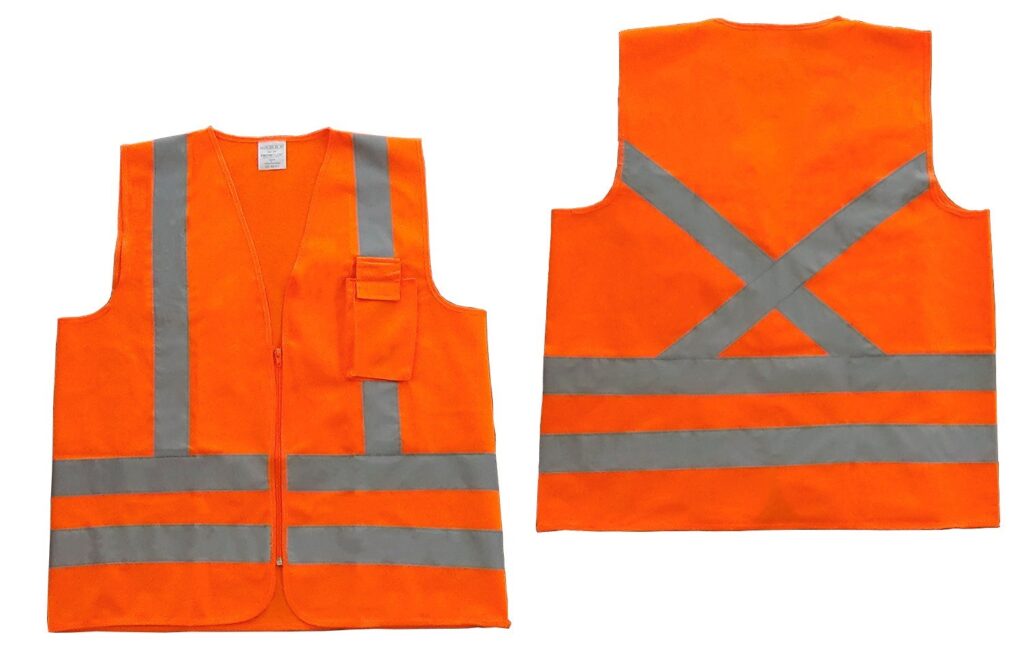Colete Jaqueta (Laranja/Branco) Refletido G