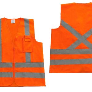 Colete Jaqueta (Laranja/Branco) Refletido G